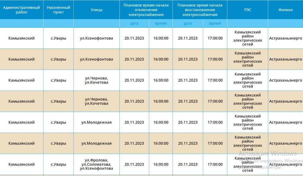 20 ноября множество Астраханцев останутся без света — фото 10