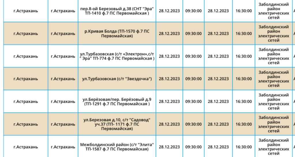 28 декабря тысячи астраханцев останутся без света — фото 11