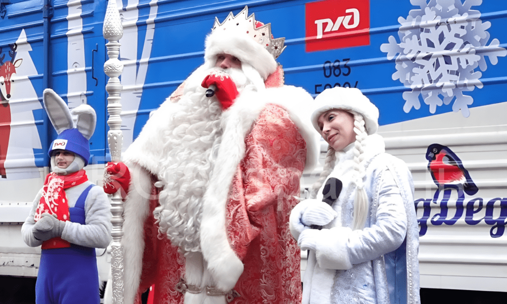 В Астрахани побывал поезд Деда Мороза — фото 1