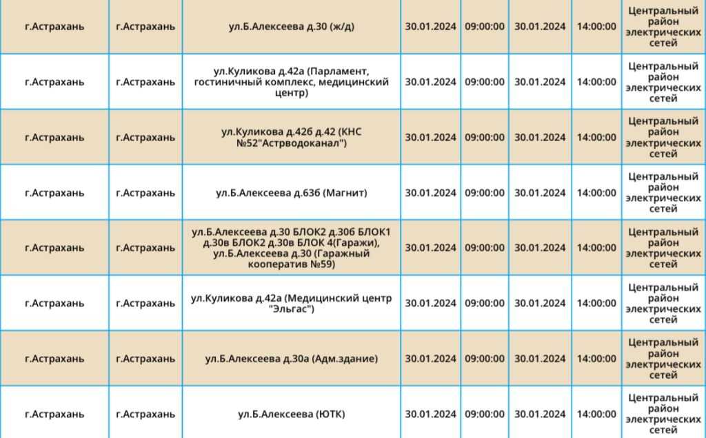 30 января сотни астраханцев останутся без света — фото 8