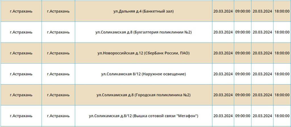 20 марта многие астраханцы останутся без света — фото 5