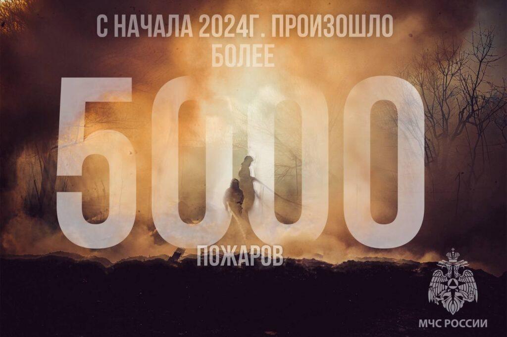 Более 5 тысяч пожаров потушили спасатели в Астраханской области с начала года
