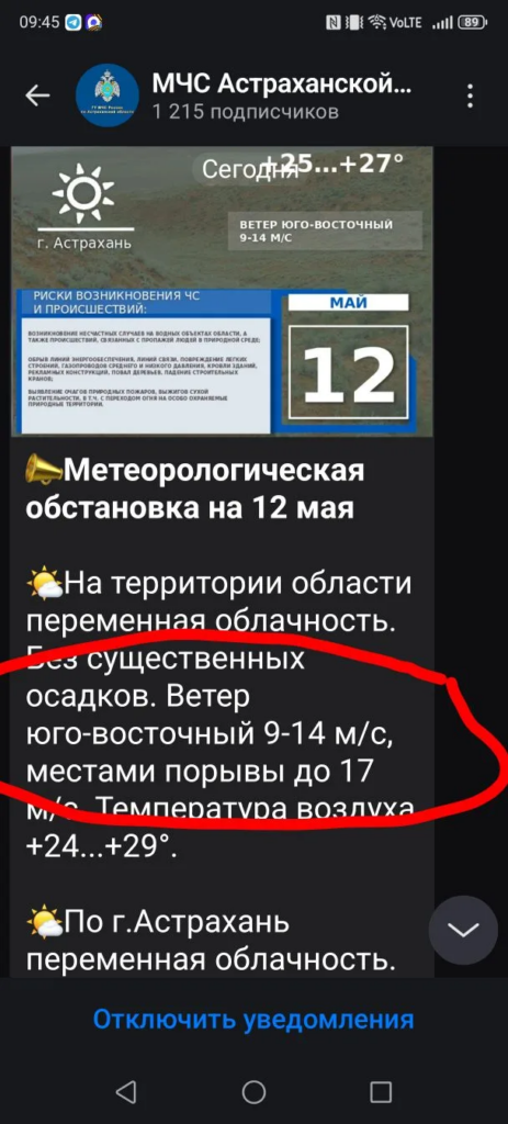 Крыши трещат, деревья падают: в Астрахани забыли объявить штормовое предупреждение
