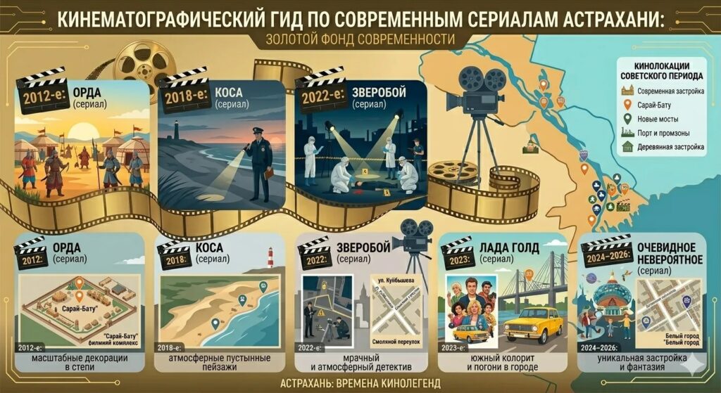 Кино Каспийской столицы: 5 крутых сериалов и 5 культовых фильмов, снятых в Астрахани