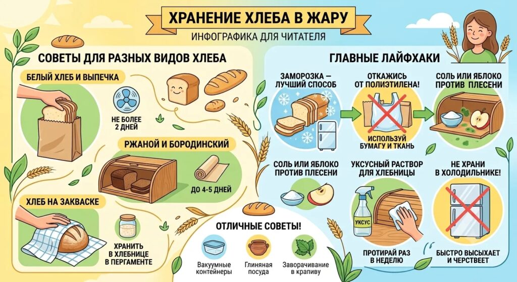 Как правильно хранить хлеб в жару, чтобы он не плесневел: 5 правил и лайфхаки