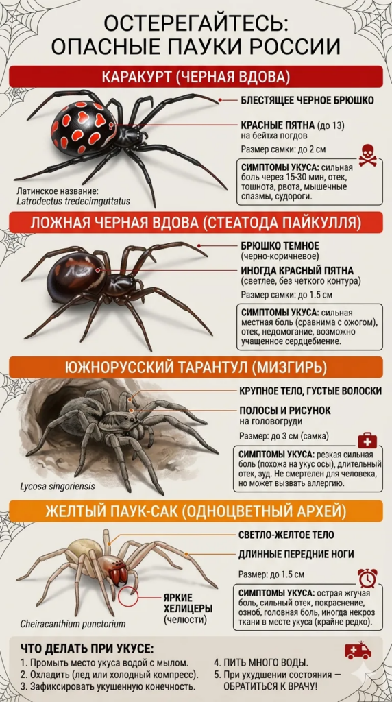 Восьминогие соседи: почему Астраханскую область атаковали пауки и как выжить рядом с каракуртом