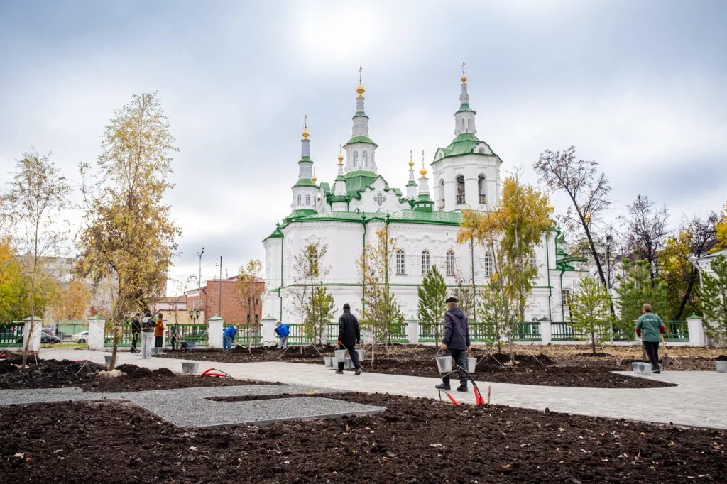 В центре Тюмени начали возрождать исторический Спасский сад