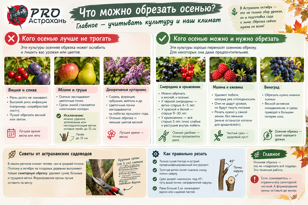 Осенняя обрезка: что можно резать в октябре, а что лучше не трогать — фото 1